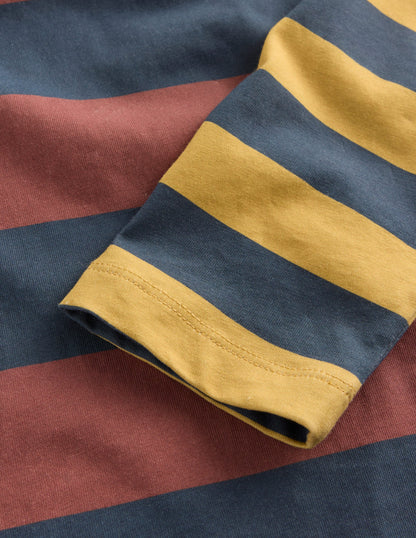 Long Sleeve Hotchpotch T-shirt-Navy Multi-4