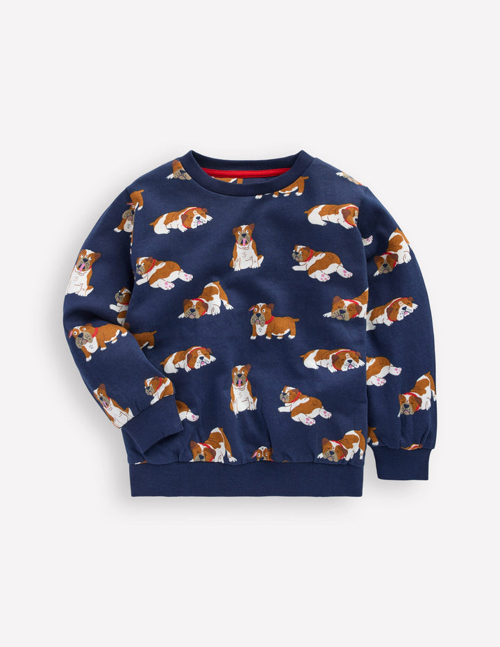 Everyday Printed Sweatshirt-Blue Bulldogs