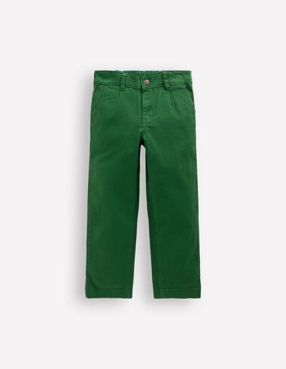 Everyday Relaxed Trousers-Pine Green Twill-3