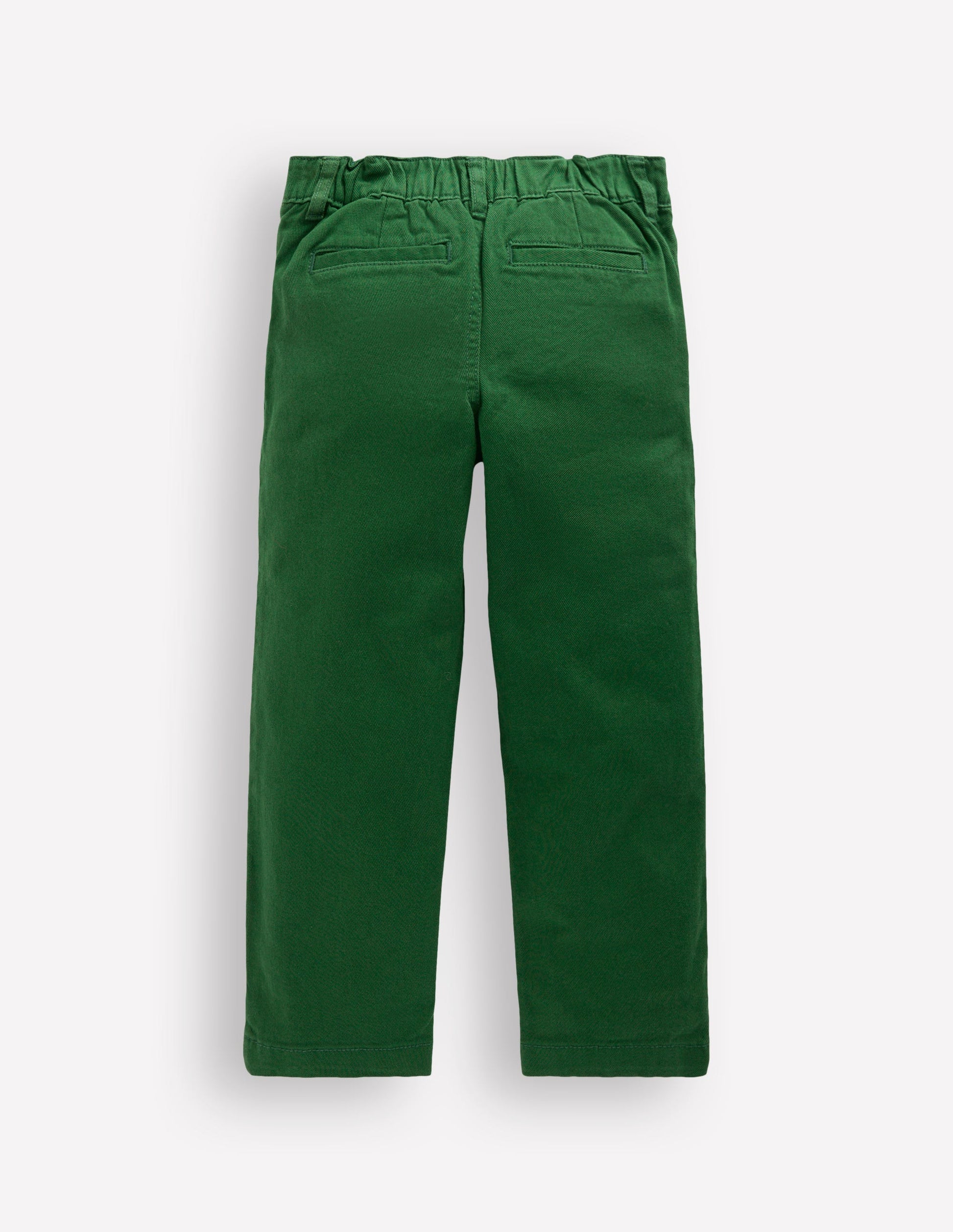 Everyday Straight Leg Trousers-Pine Green Twill-4