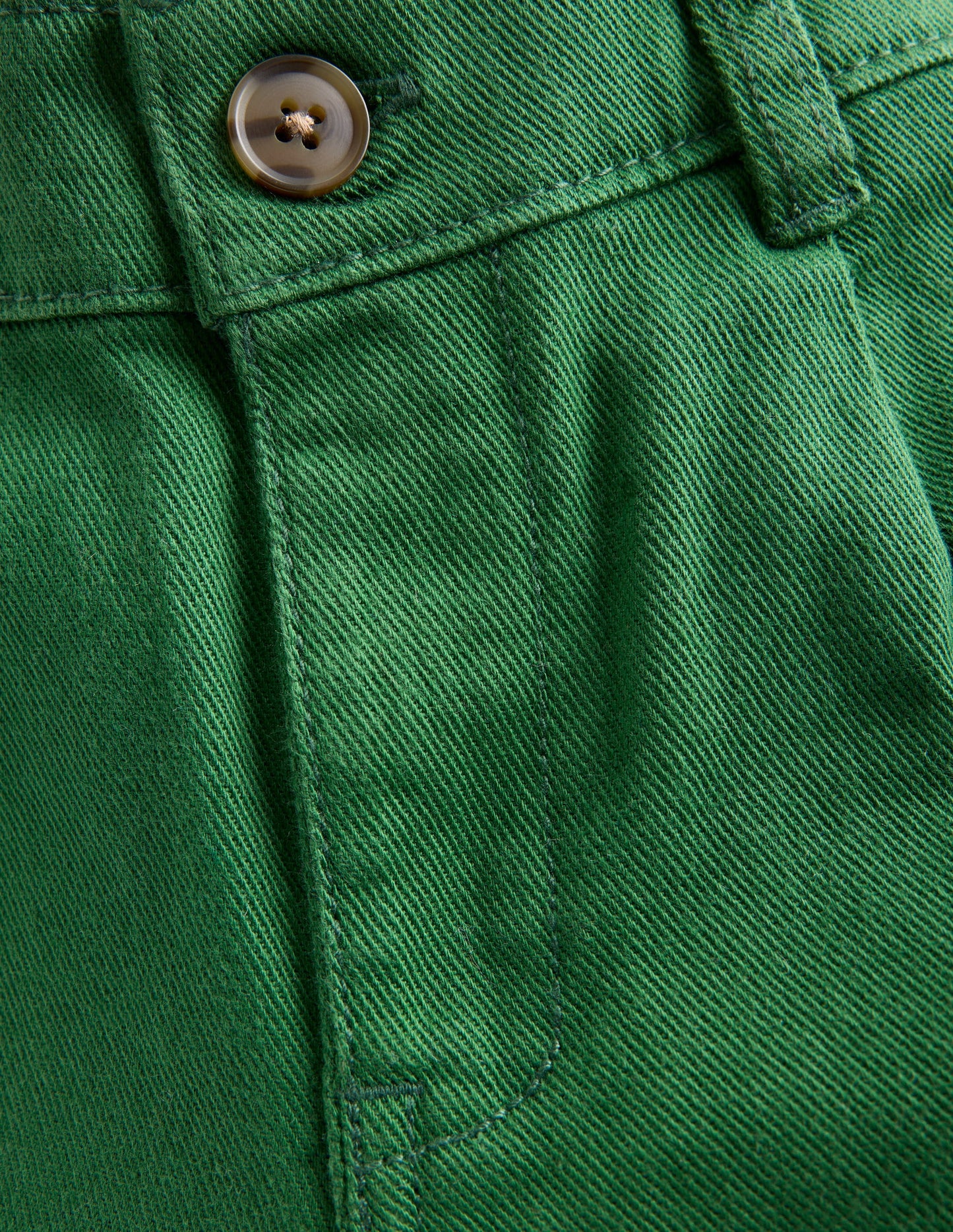Everyday Relaxed Trousers-Pine Green Twill