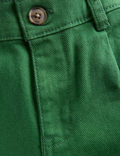 Everyday Relaxed Trousers-Pine Green Twill-5