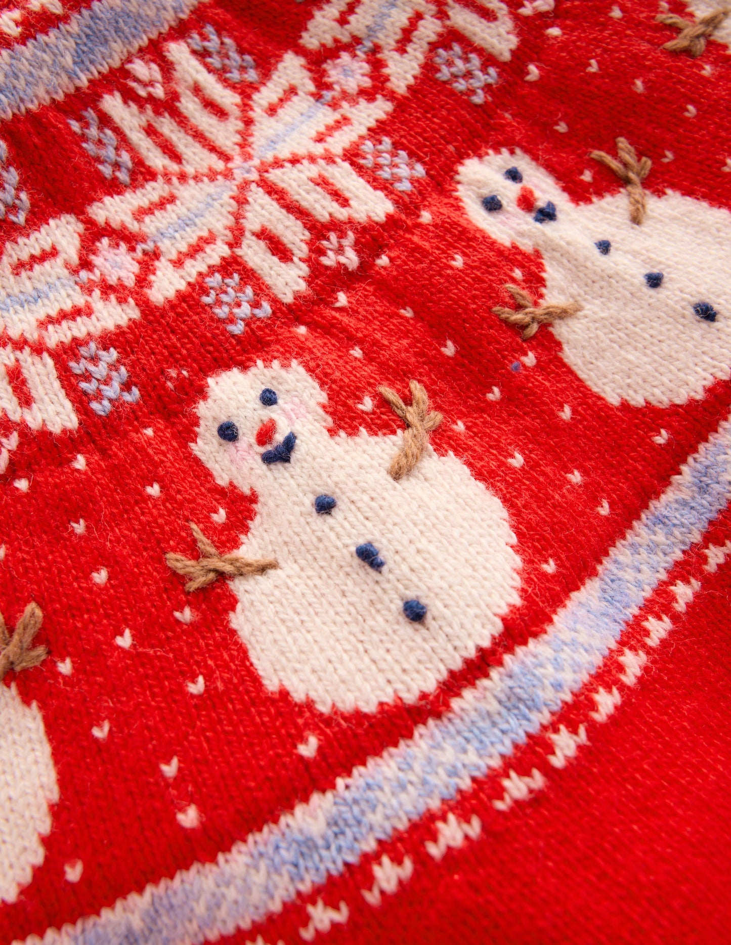 Fair Isle Jumper-Poppy Red Snowmen