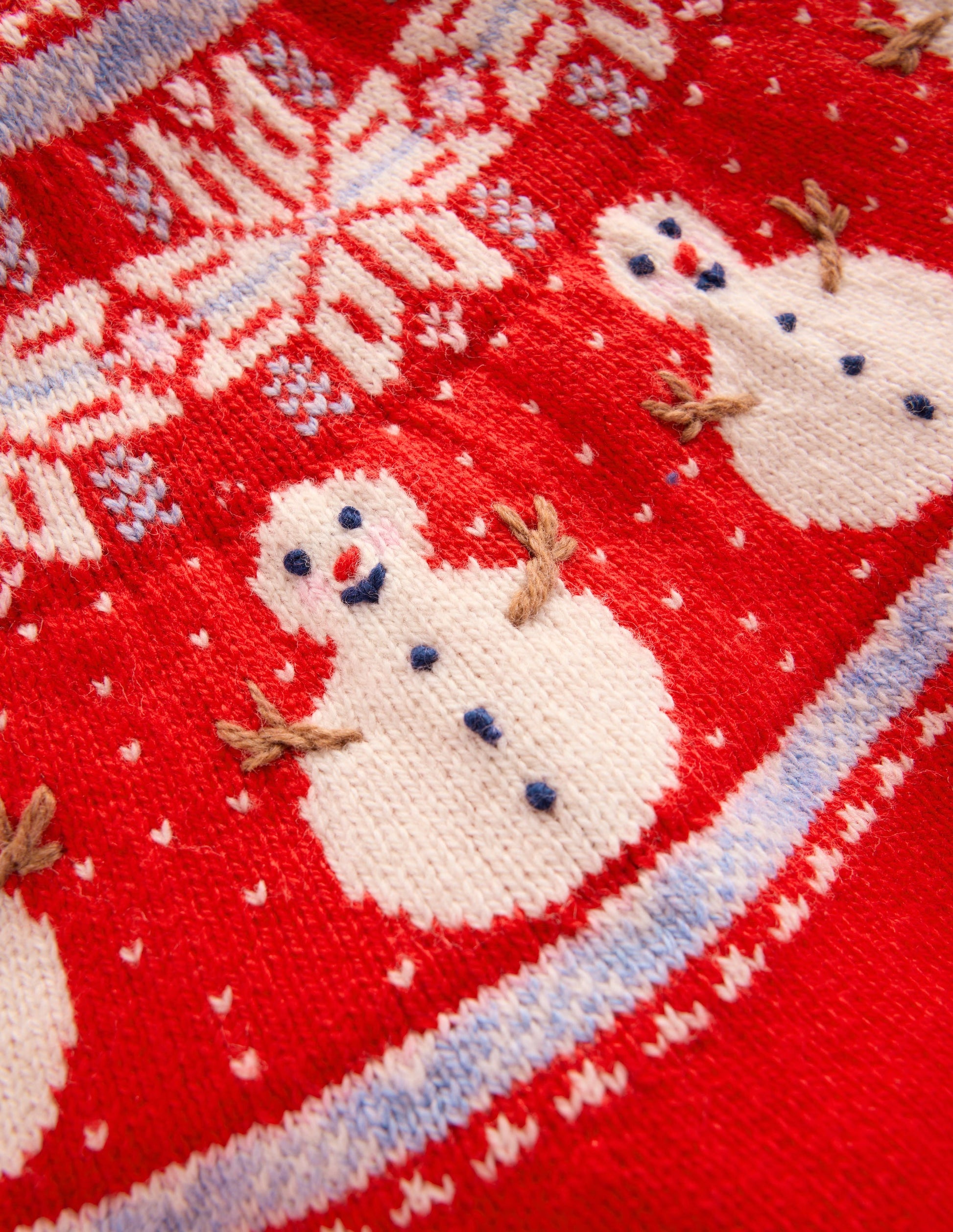 Fair Isle Jumper-Poppy Red Snowmen-4