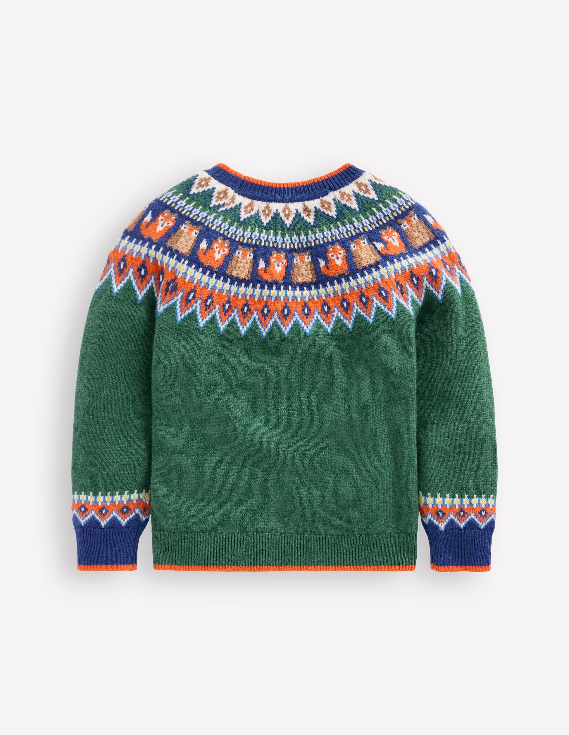Fair Isle Jumper-Jewel Green Woodland-5