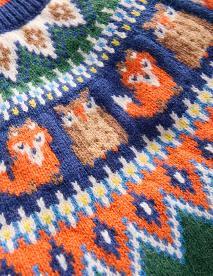 Fair Isle Jumper-Jewel Green Woodland-6