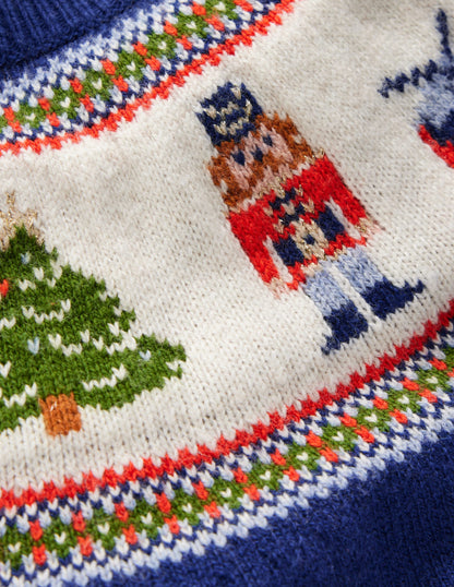 Fair Isle Jumper-College Navy Nutcracker-3