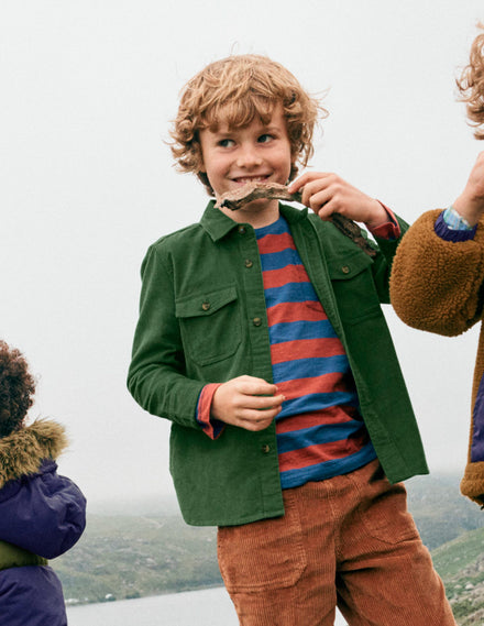 Corduroy Shirt-Pine Green