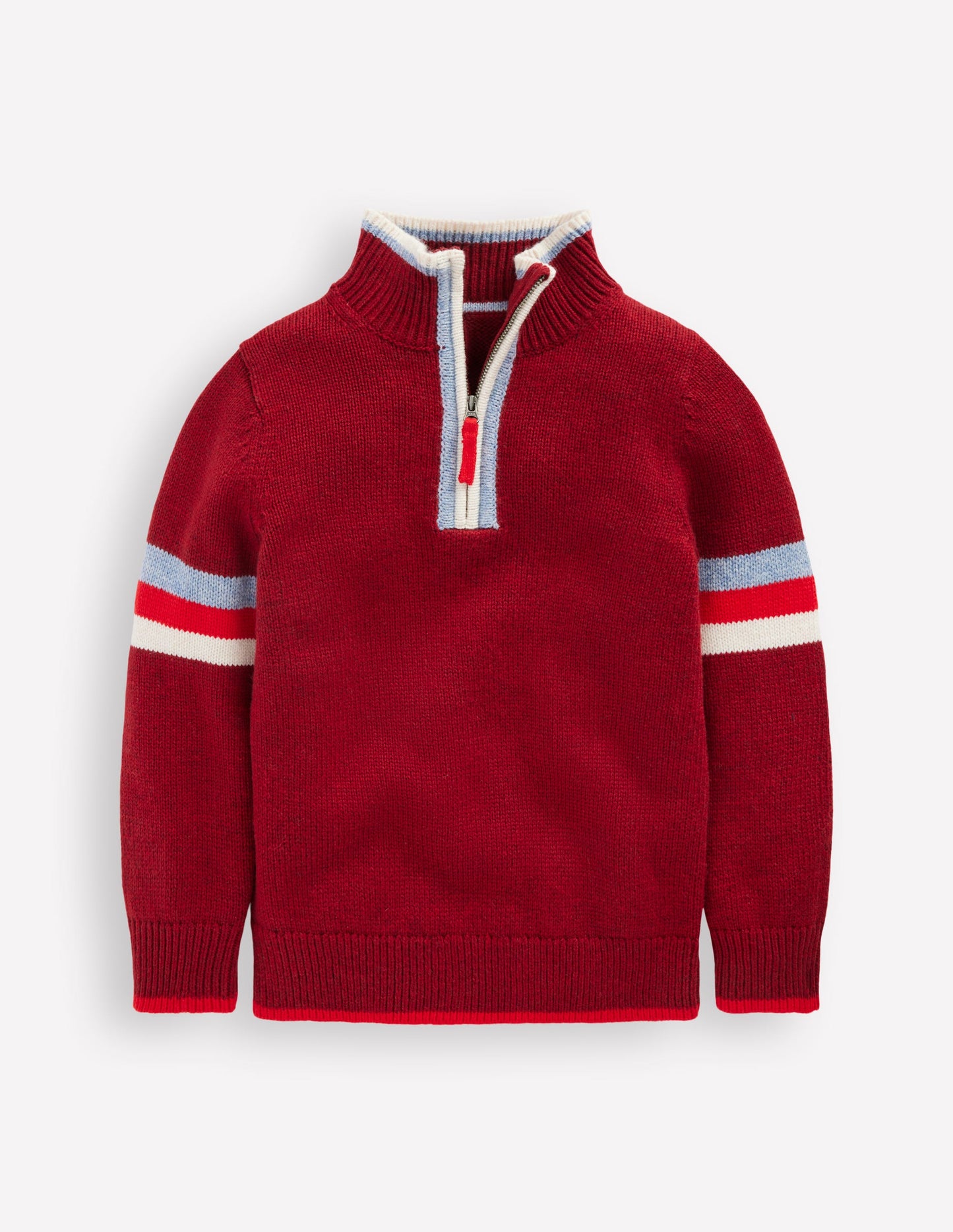 Heritage Half-Zip Jumper-Rumba Red