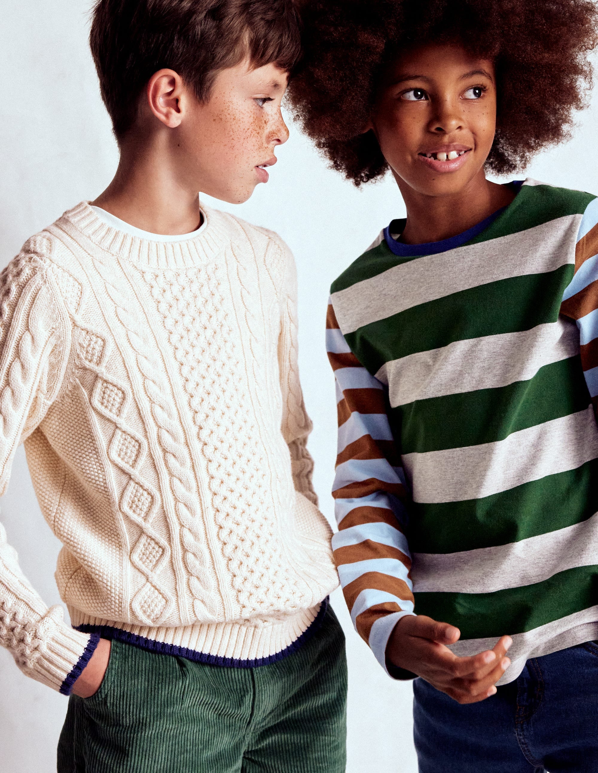 Heritage Cable Jumper-Ecru Marl - Image 6