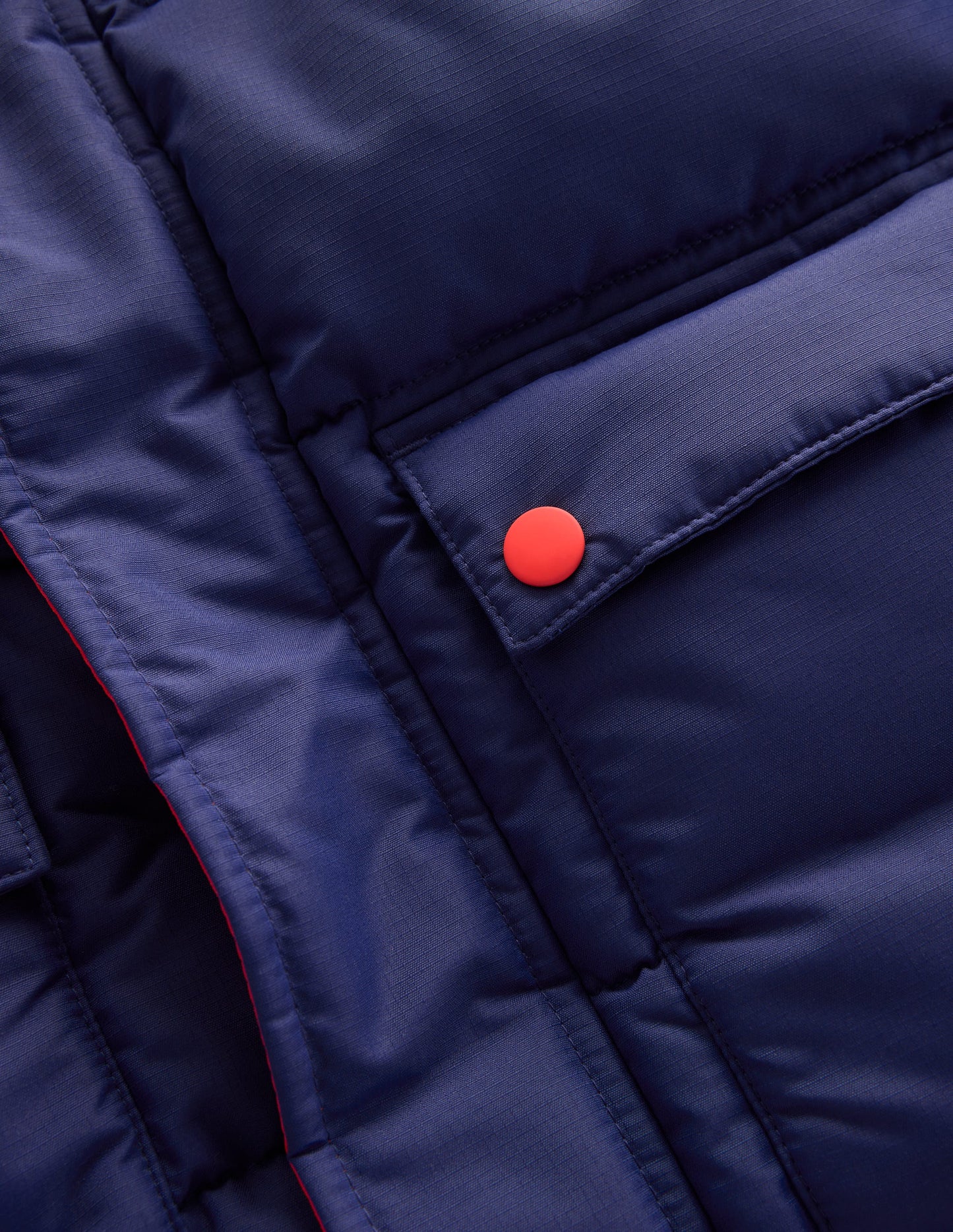 Fleece Lined Padded Coat-Navy