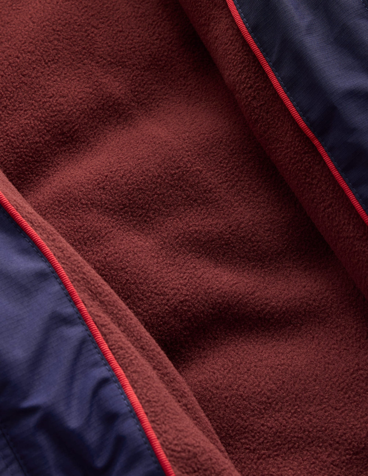 Fleece Lined Padded Coat-Navy Colourblock - Image 5