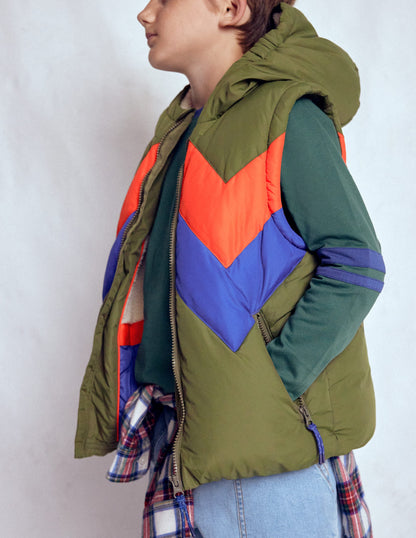 2-in-1 Padded Coat-Chestnut Chevron-3