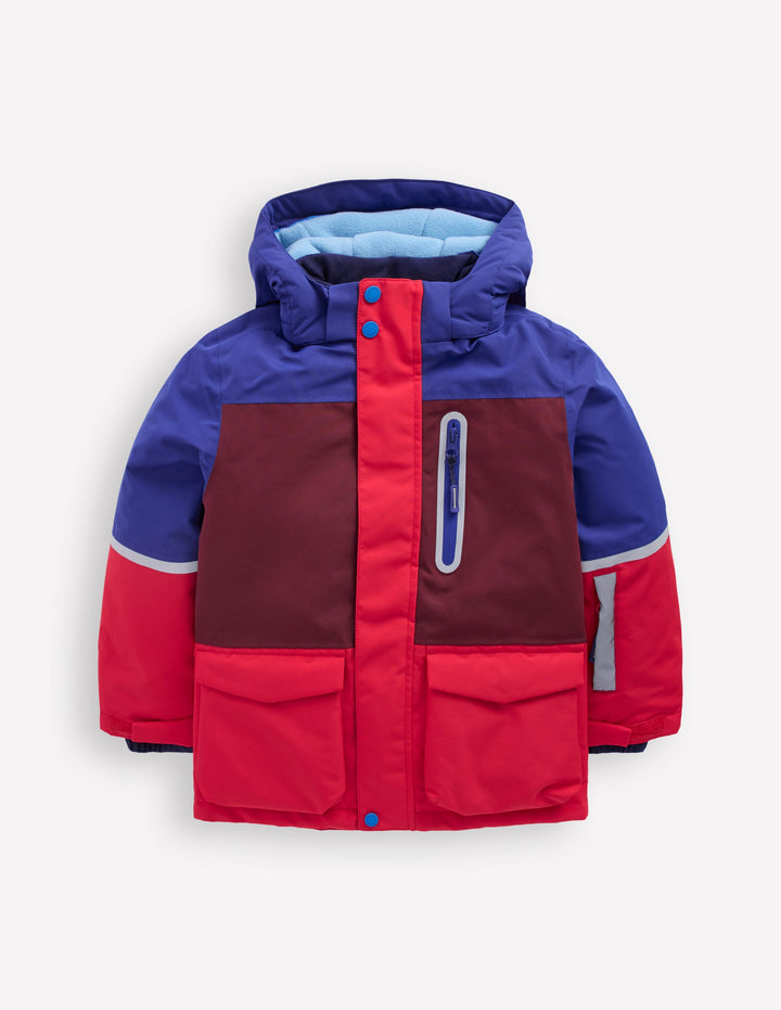 All-weather Waterproof Coat-Red Chevron Colourclock