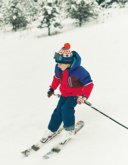 All-Weather Waterproof Coat-Red Chevron Colourclock-1