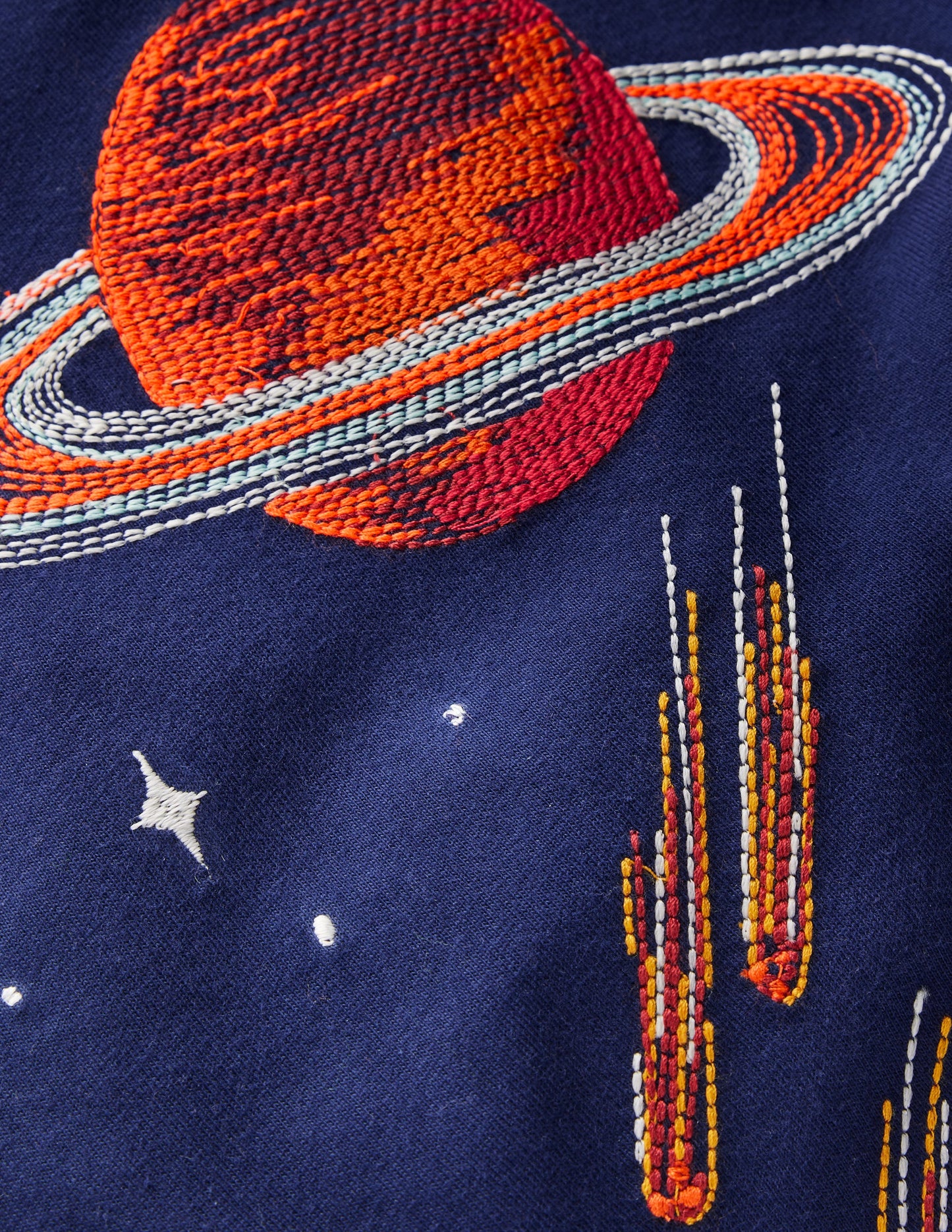 Glow Superstitch T-shirt-Medieval Blue Planets