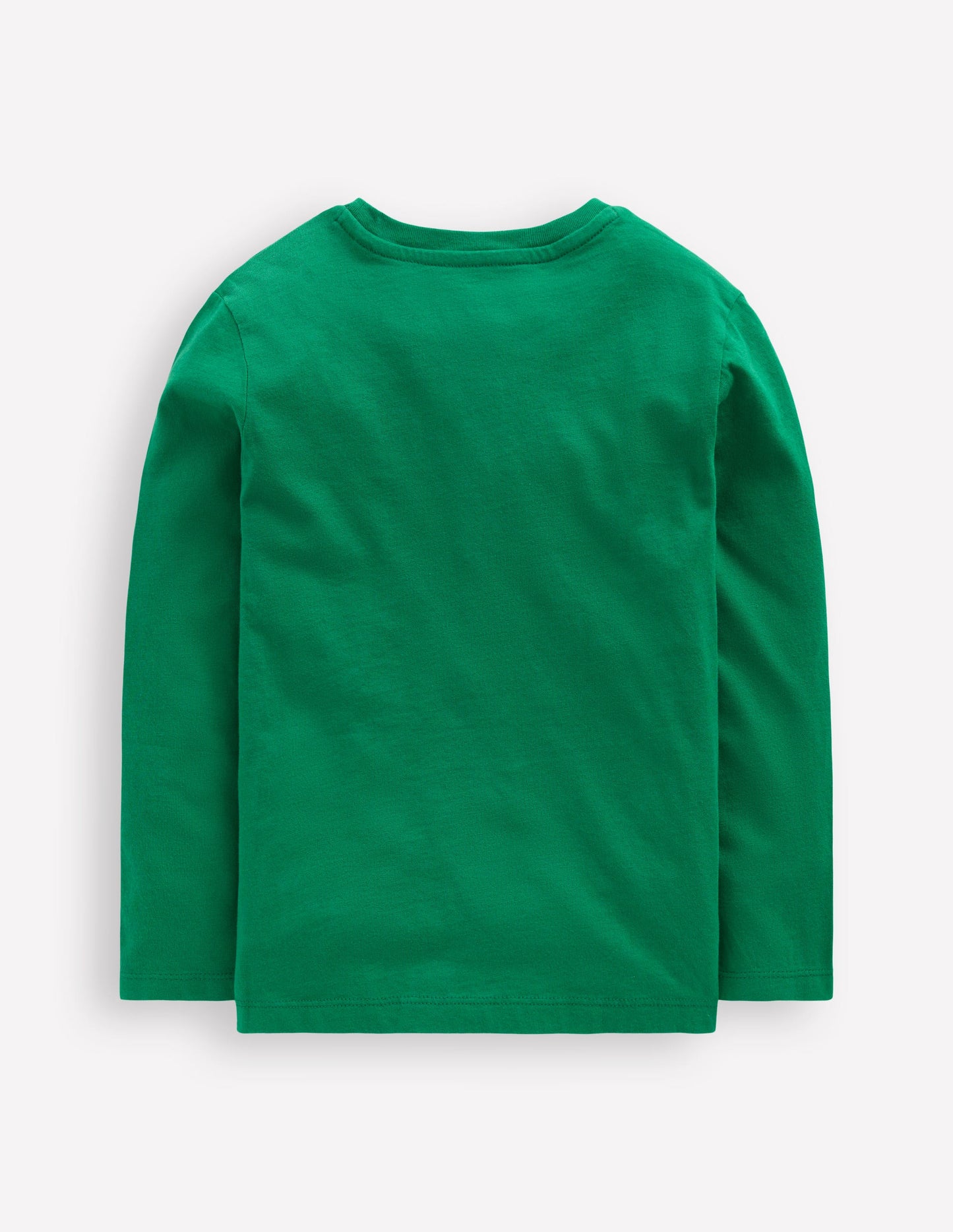 Zip Detail Appliqué T-shirt-Shady Green Fox