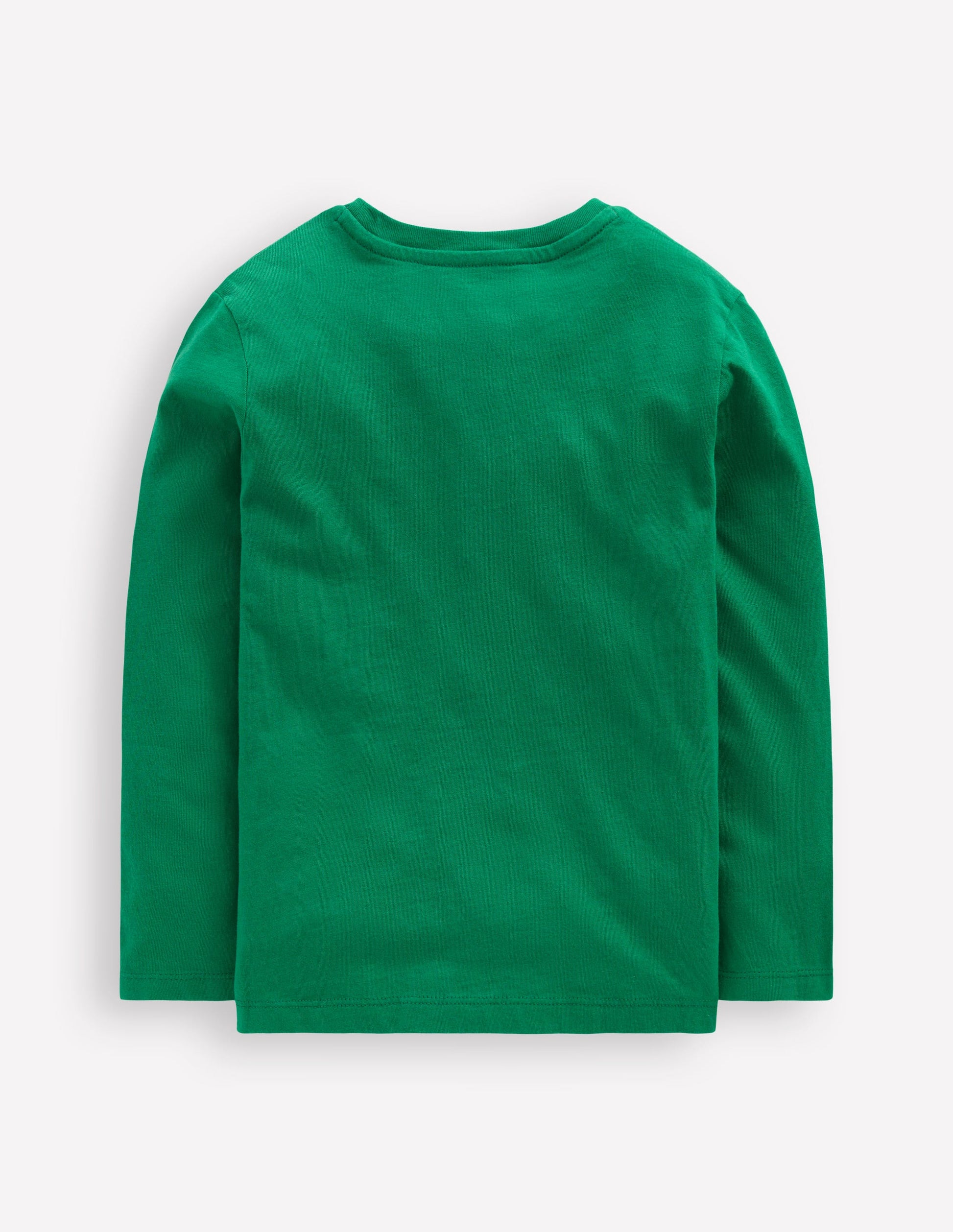 Zip Detail Appliqué T-shirt-Shady Green Fox-3