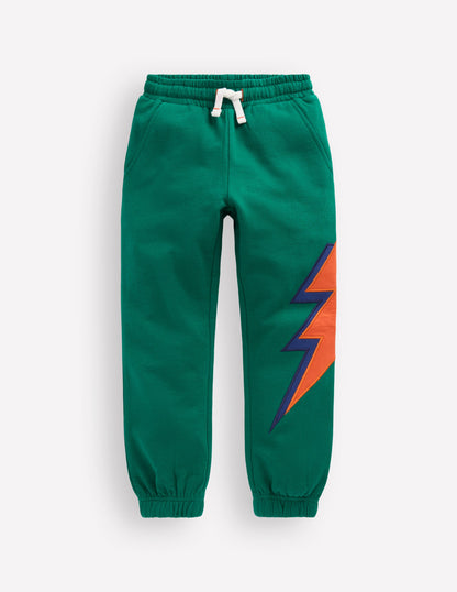 Appliqué Joggers-Lightning Bolt-1