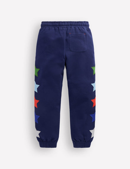 Appliqué Joggers-Star Side