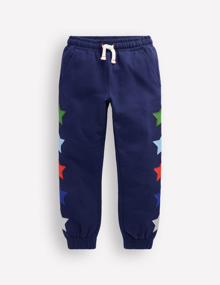 Appliqué Joggers-Star Side