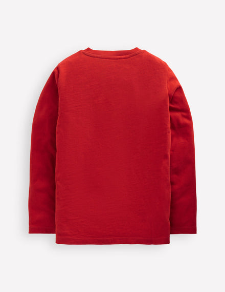 Long Sleeve Novelty 3D T-Shirt-Mars Red Elf