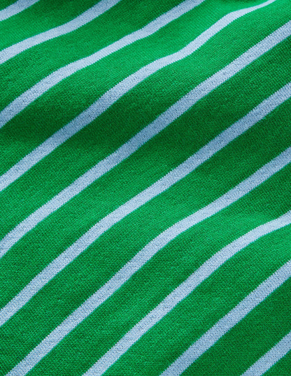 Reversible Long Sleeve T-Shirt-GREEN TAMBOURINE / BLUE-3