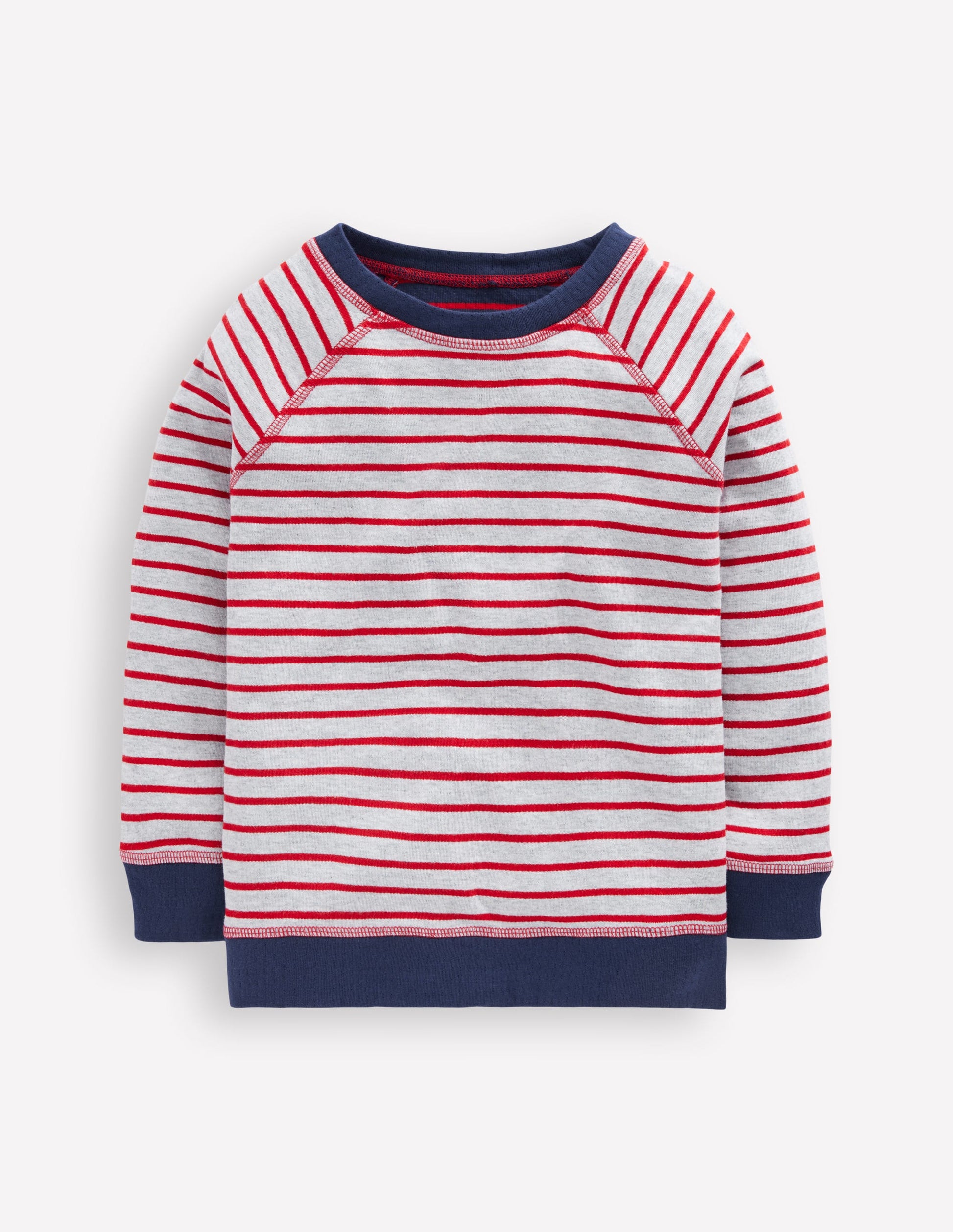 Reversible Long Sleeve T-Shirt-Mars Red/ Medieval Blue-1