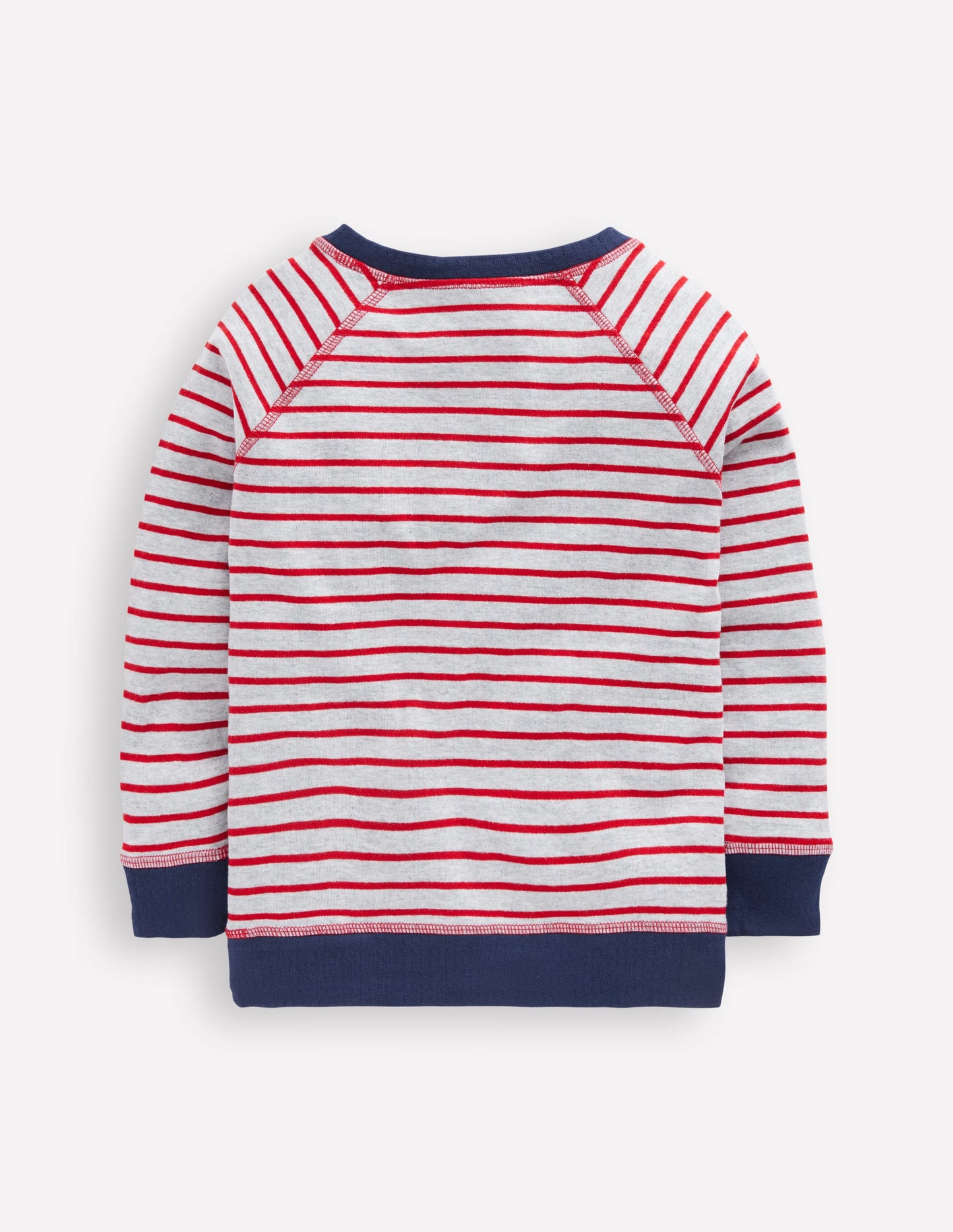 Reversible Long Sleeve T-Shirt-Mars Red/ Medieval Blue
