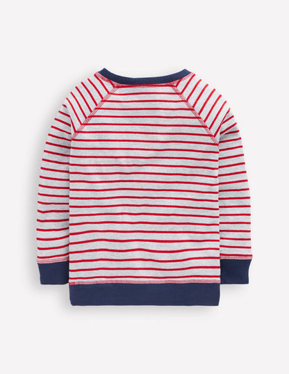 Reversible Long Sleeve T-Shirt-Mars Red/ Medieval Blue-2