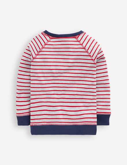 Reversible Long Sleeve T-Shirt-Mars Red/ Medieval Blue