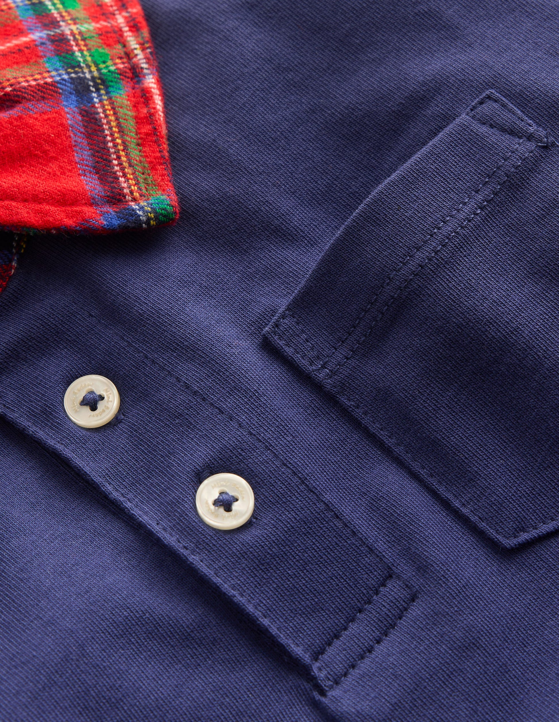 Long Sleeve Smart Polo Shirt-French Navy-3