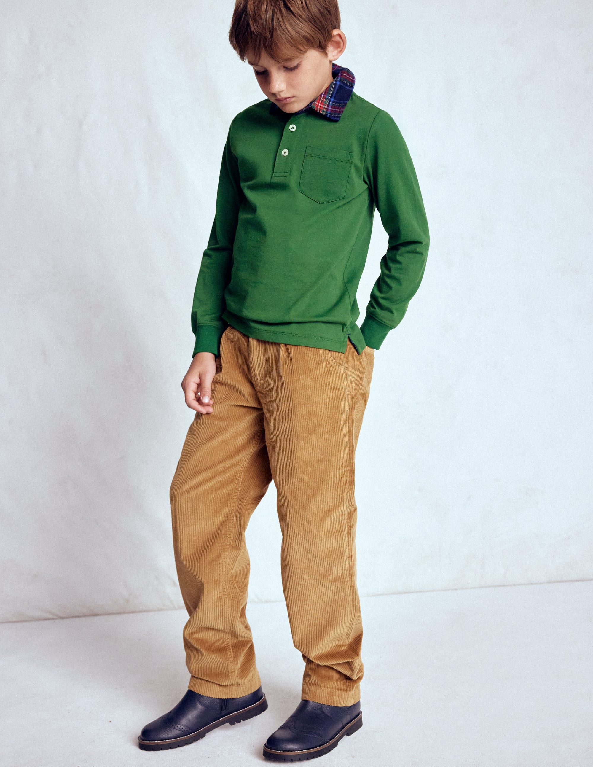 Long Sleeve Smart Polo Shirt-Eden - Image 1