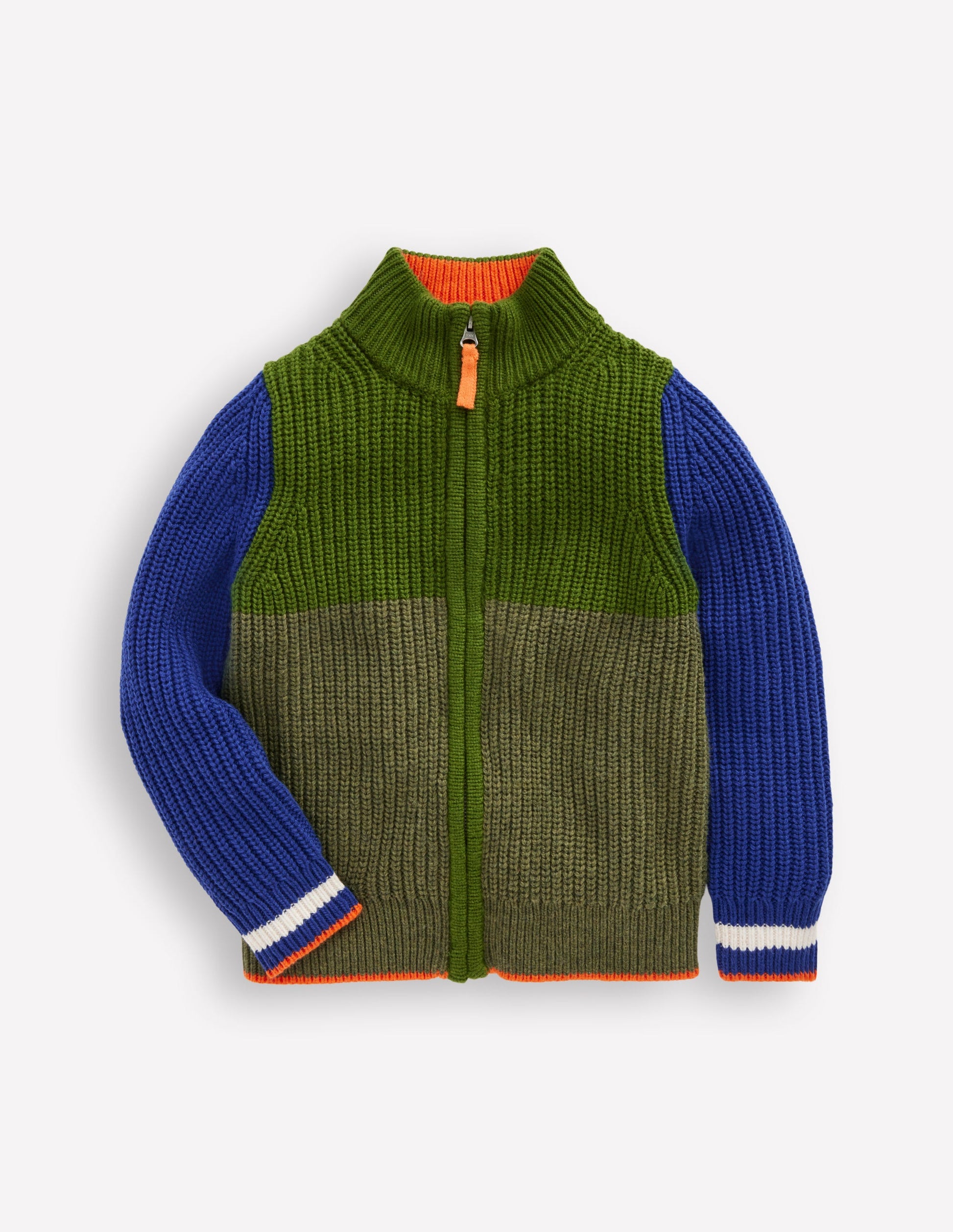 Chunky Zip-Through Jumper-Green-6