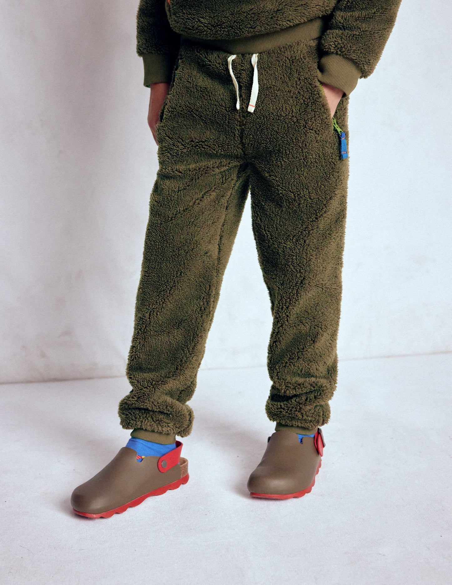 Fleece Joggers-Classic Khaki