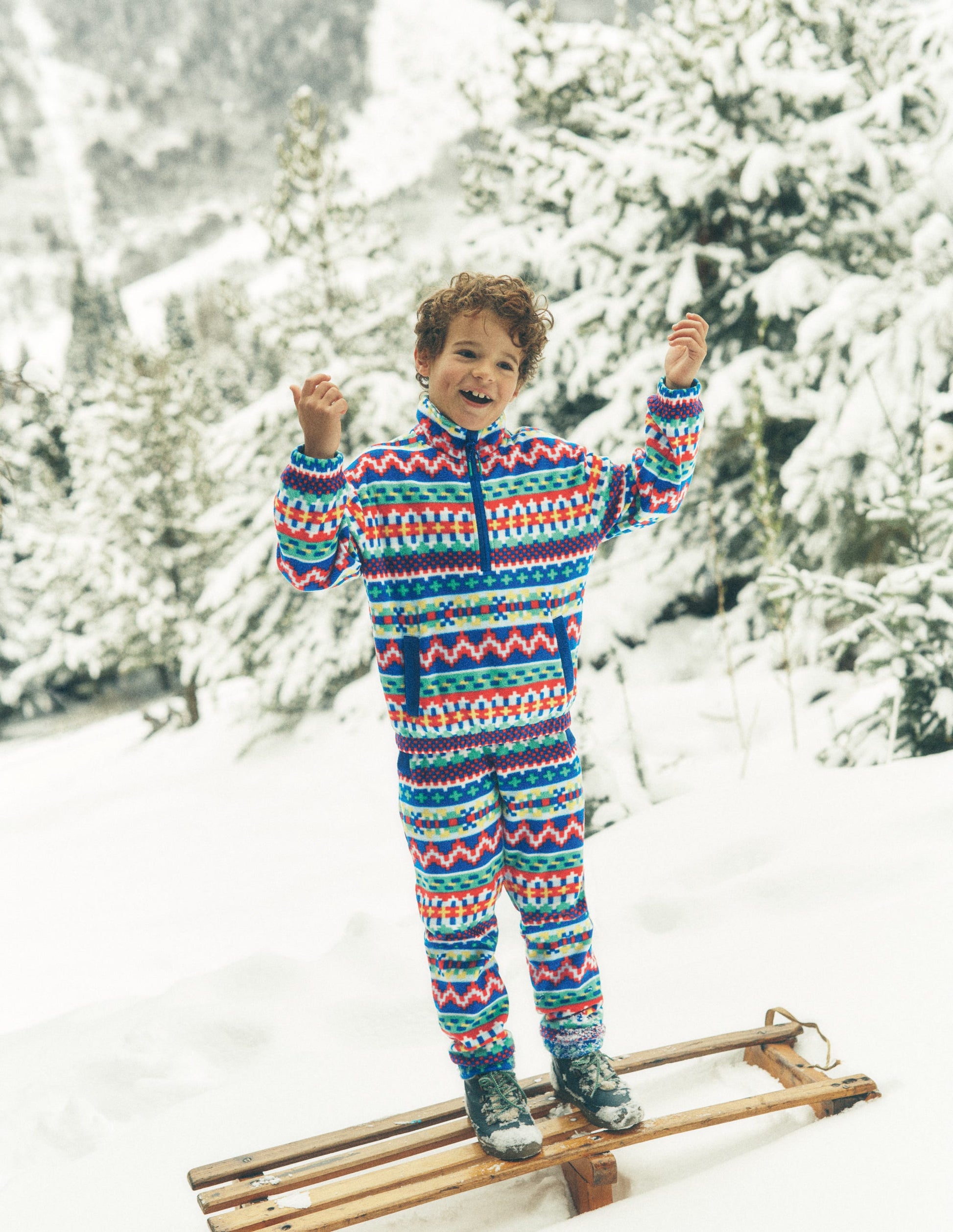 Cosy Geometric Joggers-Multi Jacquard-2