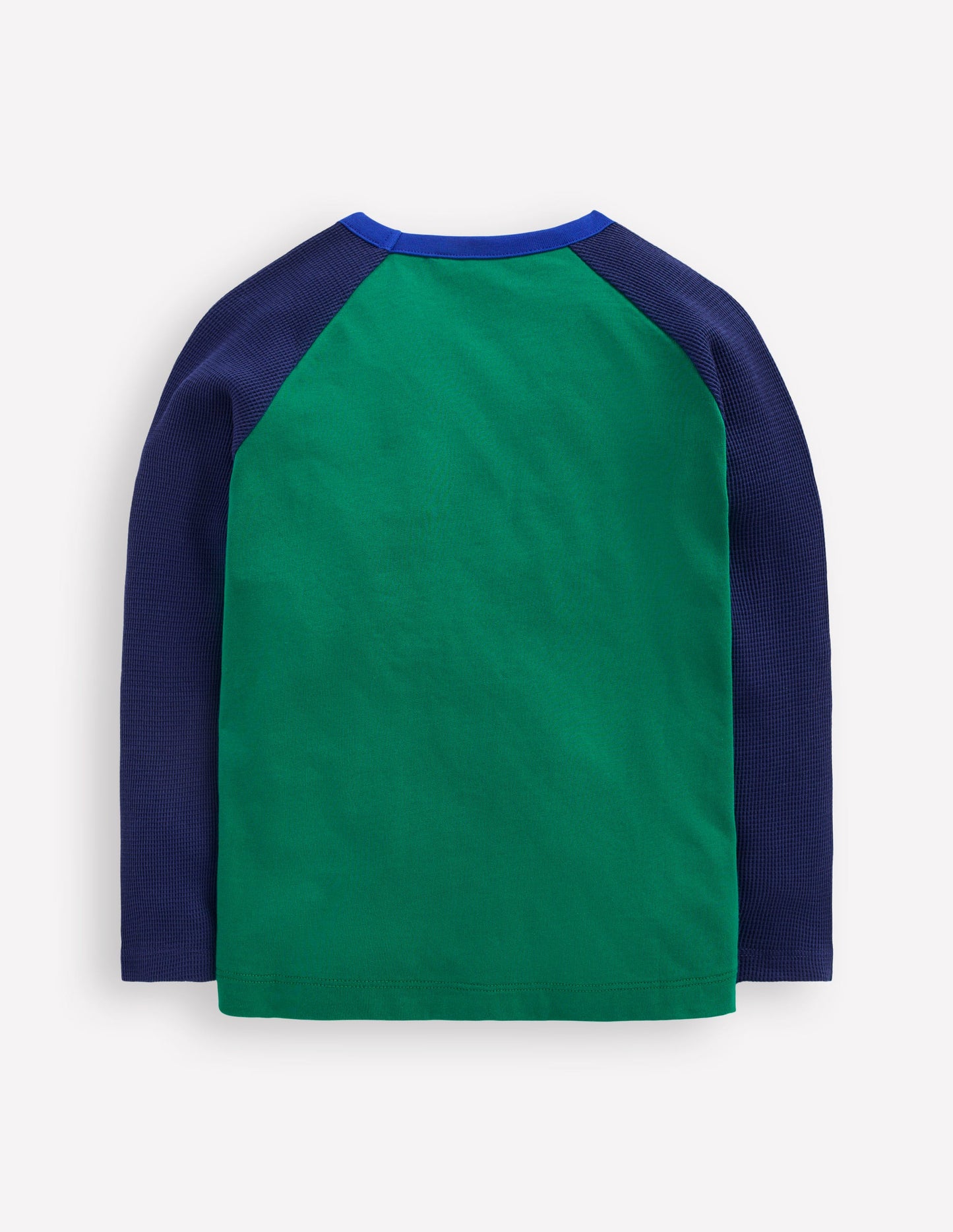 Waffle Mix Raglan-Alpine Green colourblock