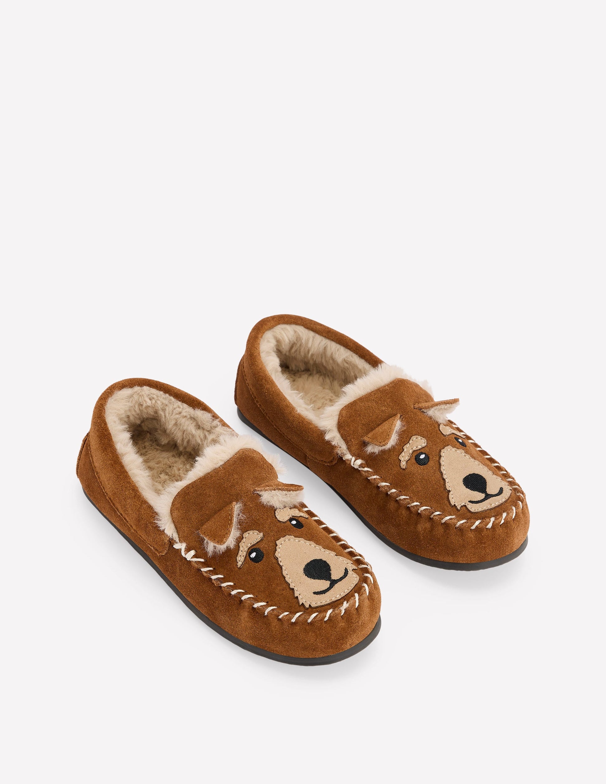 Cosy Suede Slippers-Tan Dog-2