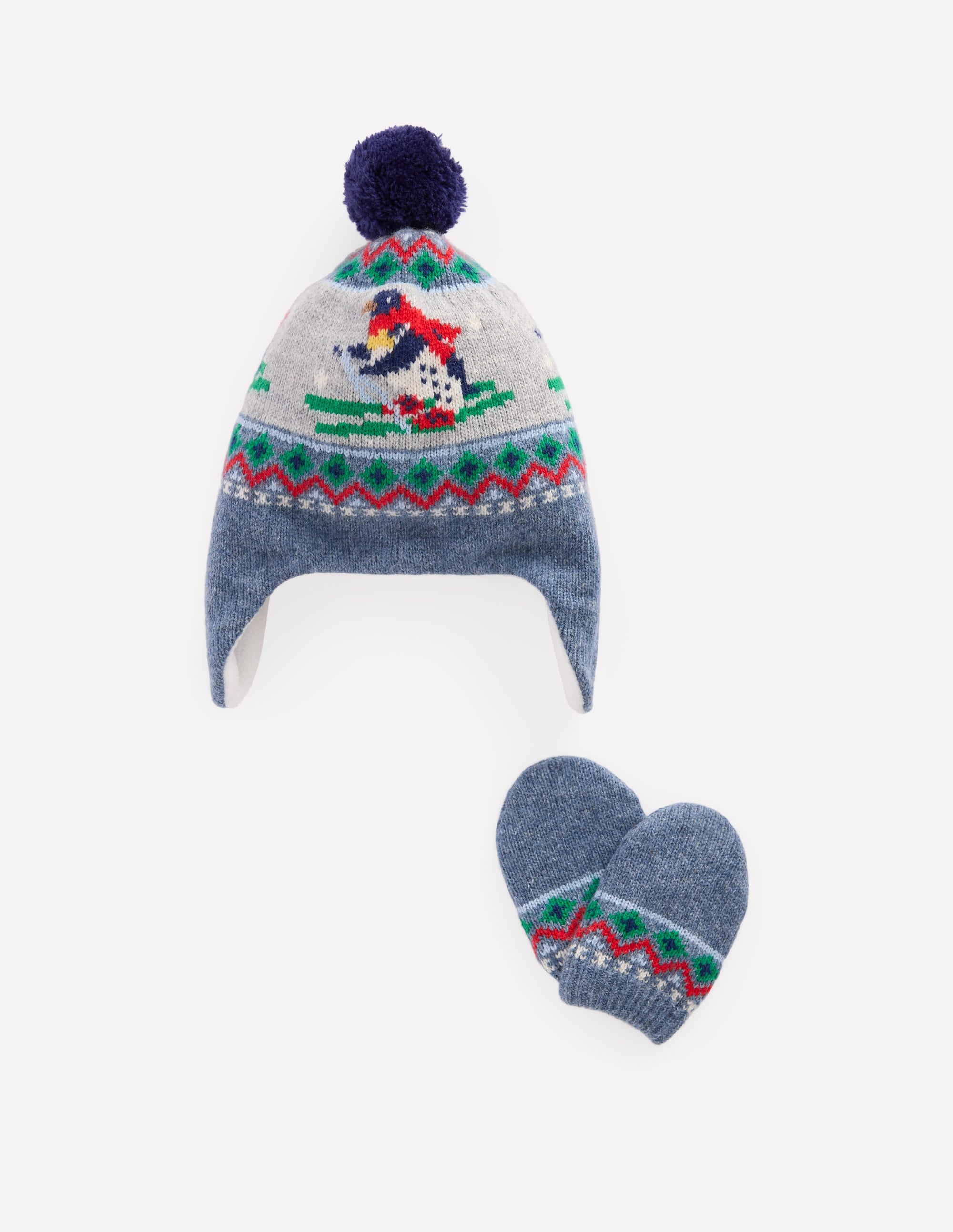 Baby Fair Isle Set-Alaskan Blue Penguins - Image 1