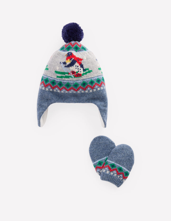 Baby Fair Isle Set-Alaskan Blue Penguins