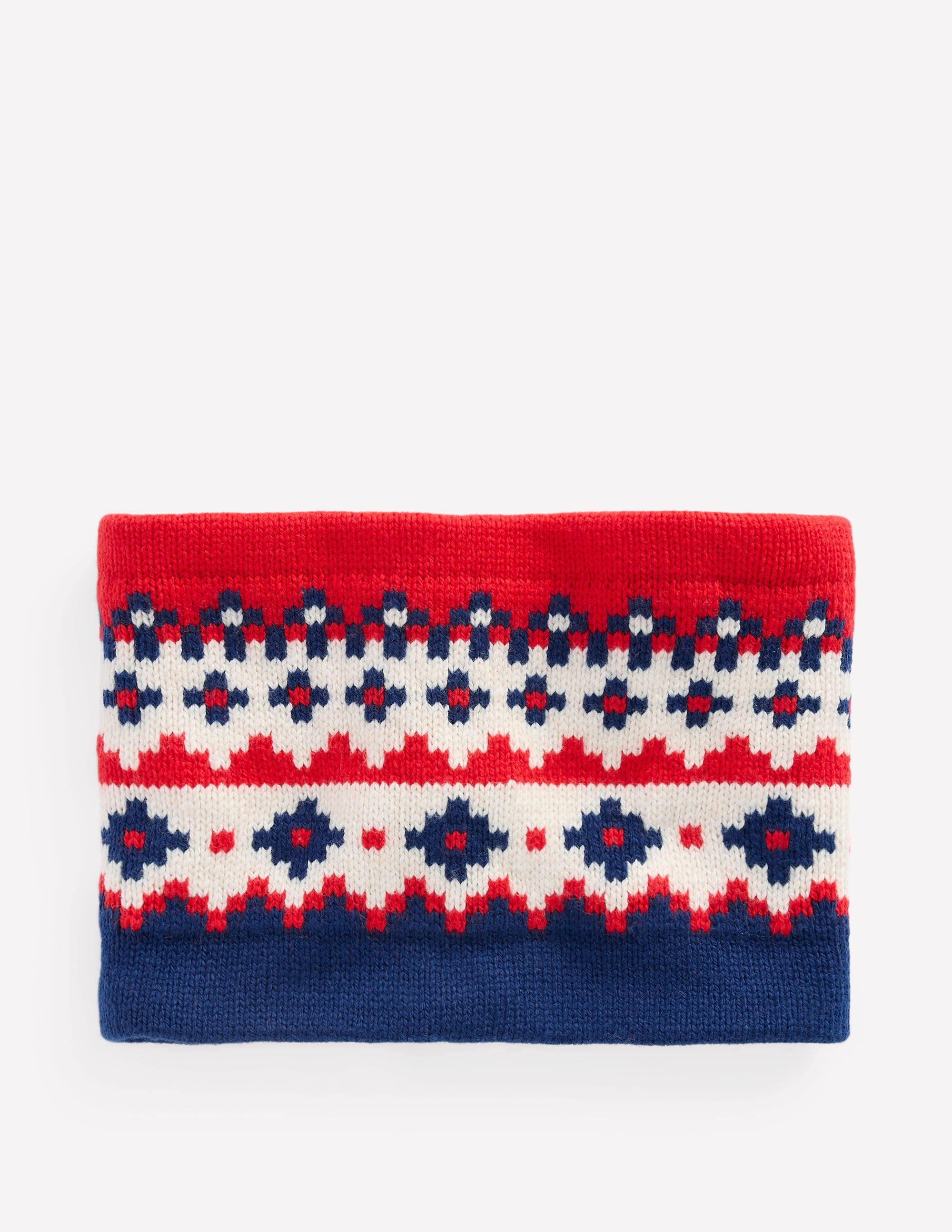 Fair Isle Snood-College Navy Fair Isle - Image 1
