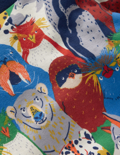 Snug Long John Pyjamas-Multi Arctic Audience-3