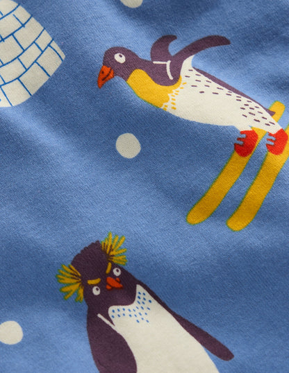 Snug Glow-In-The-Dark Pyjamas-Blue Penguins-3
