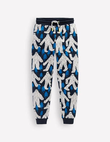 Printed Comfy Joggers-Yetti-1