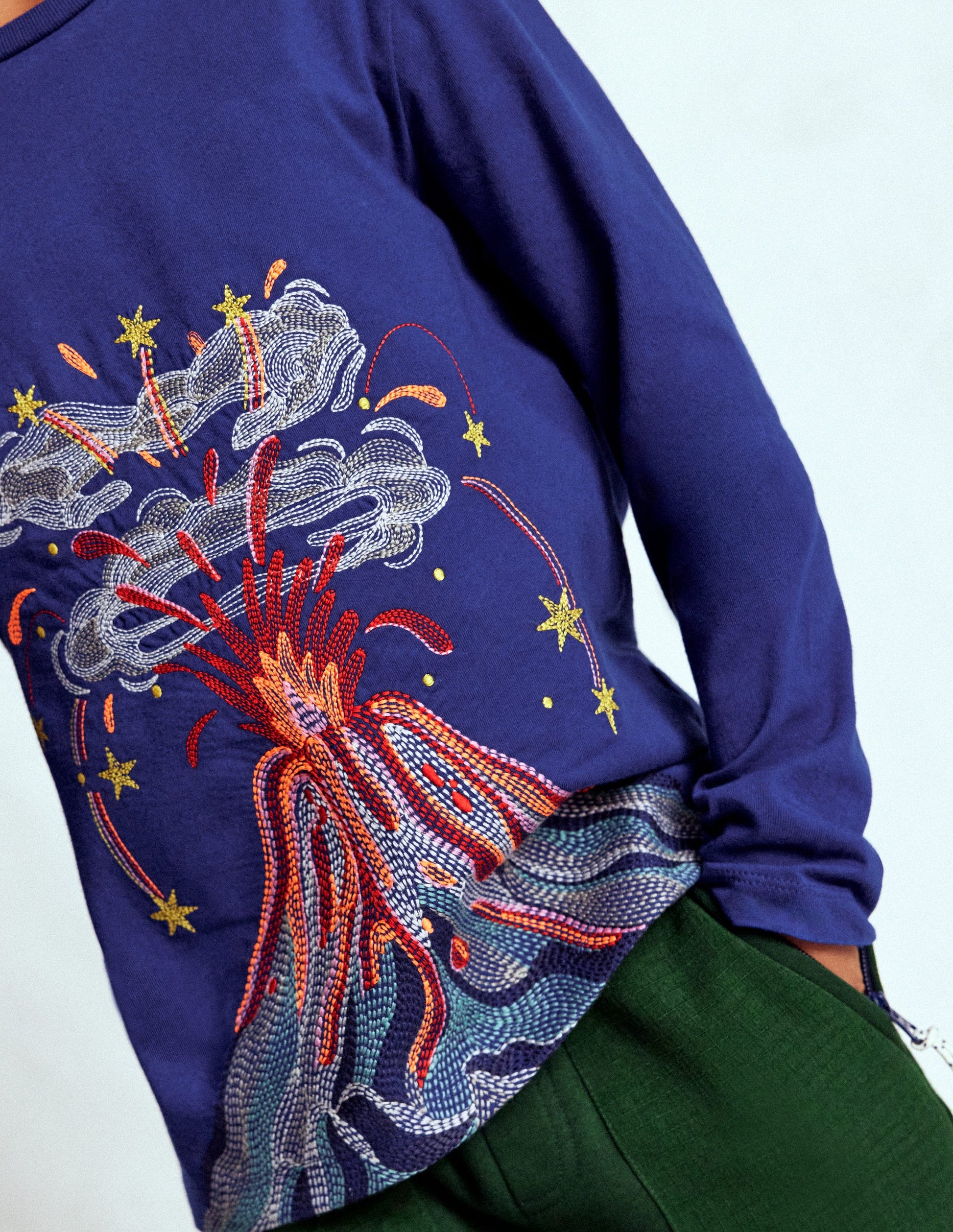 Superstitch Long Sleeve Top-Multi Volcanoes-2