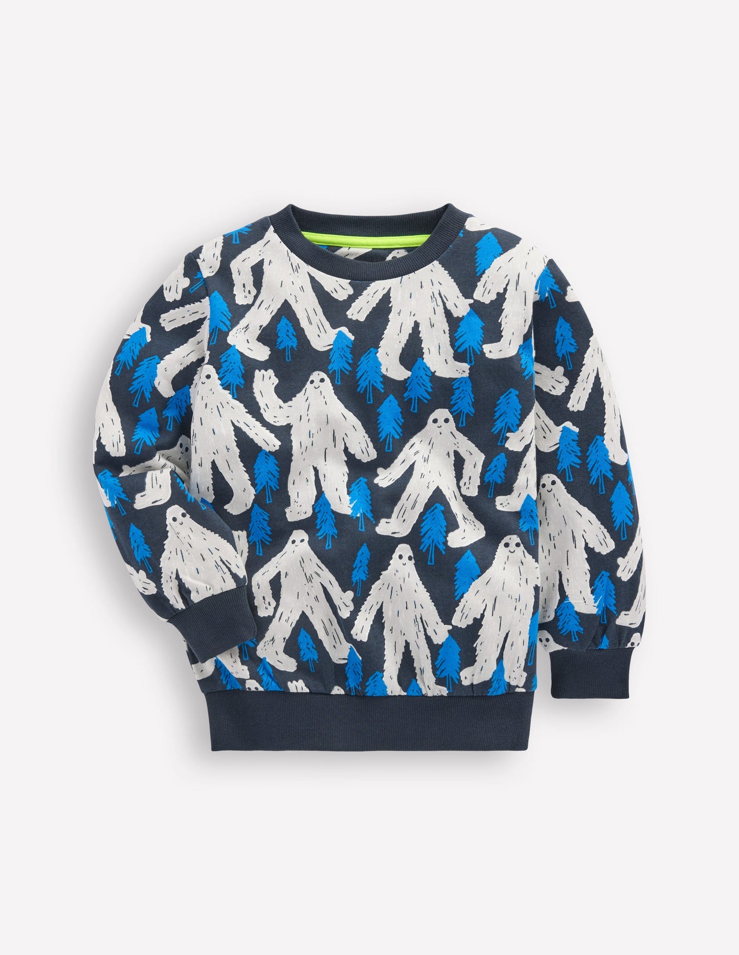 Everyday Printed Sweatshirt-Directoire Blue Yetti
