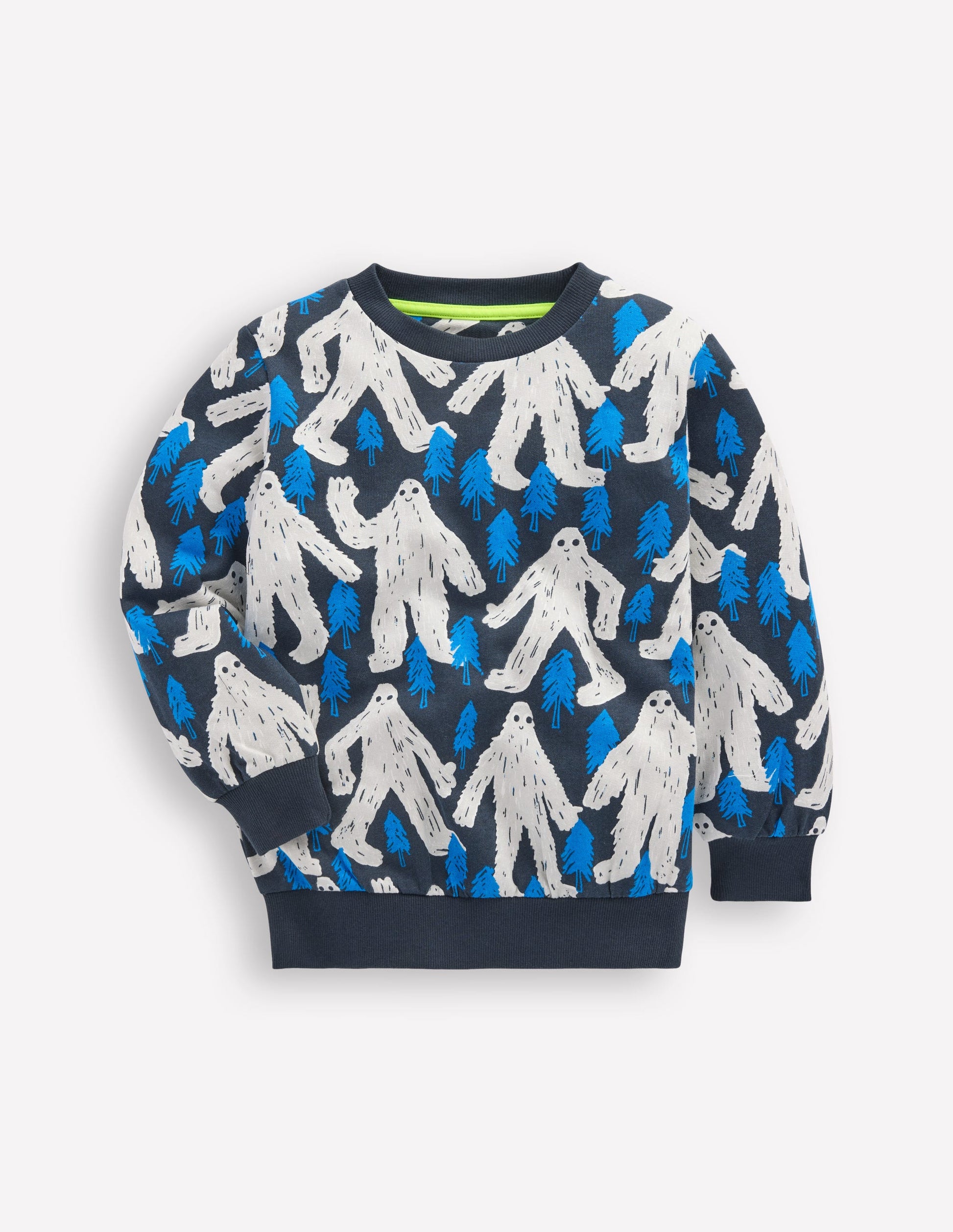 Everyday Printed Sweatshirt-Directoire Blue Yetti-2