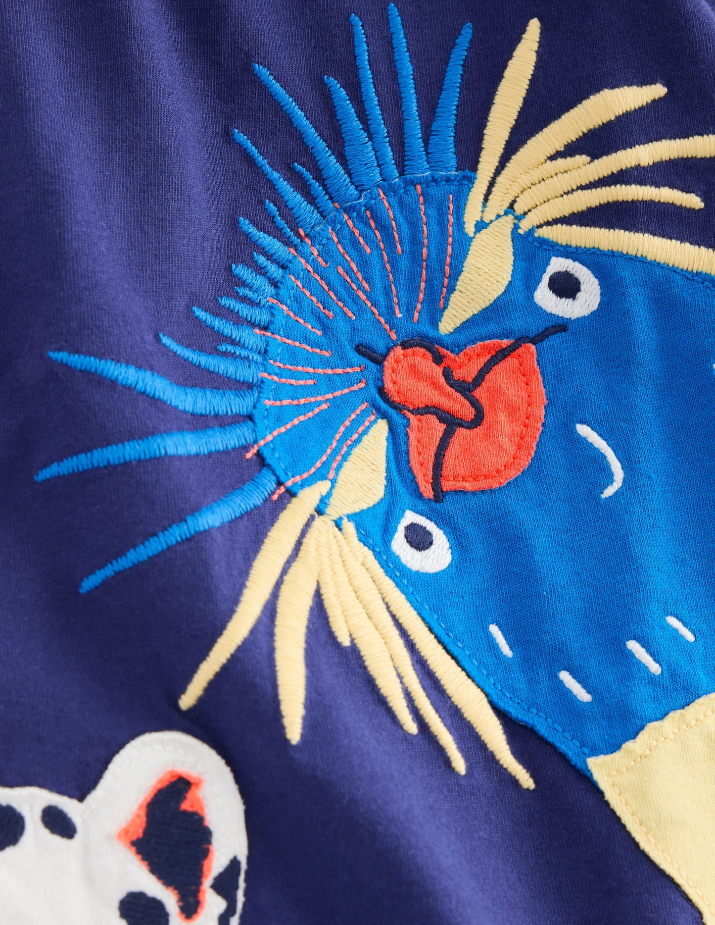 Long Sleeve Appliqué T-shirt-Twilight Arctic Peepers