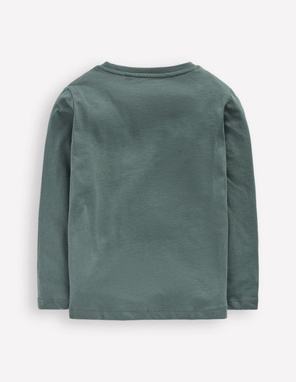 Long Sleeve Glow T-shirt-Phantom Spaceman-4