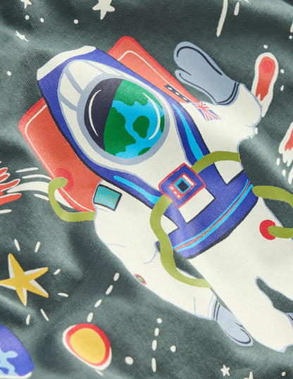 Long Sleeve Glow T-shirt-Phantom Spaceman-5